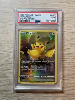 2023 Pokemon Pikachu GG30/GG70 Crown Zenith: Galarian Gallery Holo PSA 9 MINT - Image 1