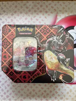 Pokemon TCG Paldean Fates Booster Pack 5 Charizard Tin *small tear* - Image 1