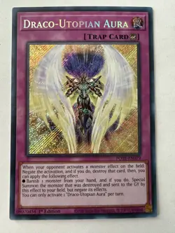 Yu-Gi-Oh! - Draco-Utopian Aura - Secret - 1st - POTE-EN079 - NM - Image 1