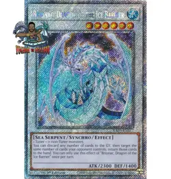 Yugioh! 1x Brionac, Dragon of the Ice Barrier RA03-EN227 Platinum Secret Rare - Image 1