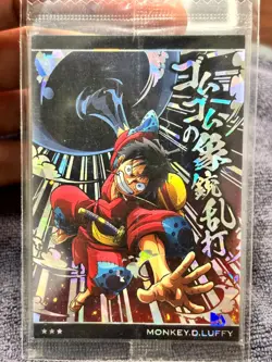 No.5-01 SR Luffy One Piece Wafer Card Bandai - Image 3