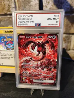 Pokemon Card DARK Lugia Gx SAR Signed UV Italian Artist F.C 16 Of 33 - Image 1
