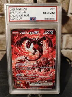 Pokemon Card DARK Lugia Gx SAR Signed UV Italian Artist F.C 16 Of 33 - Image 3