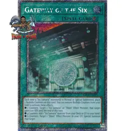 Yugioh! 1x Gateway of the Six RA03-EN229 Platinum Secret Rare 1st Ed NM - Image 1