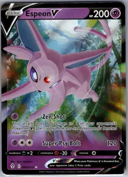 Espeon V 064/203 SWSH07: Evolving Skies - Pokemon Card - NM - Image 1