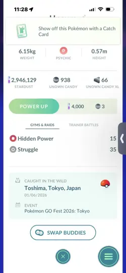Pokemon Go Shiny Unown U - Image 2