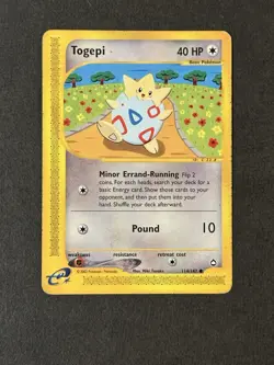 Togepi Aquapolis 114/147 Common - E-Reader - Pokemon TCG - Image 1