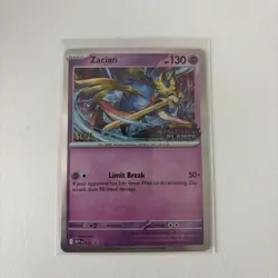 Pokemon TCG - Zacian MEP 015 Phantasmal Flames Stamped Prerelease STAFF Promo - Image 1