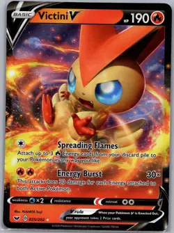 Victini V 025/202 - Pokemon SWSH01: Sword & Shield Base Set - Ultra Rare (NM) - Image 1