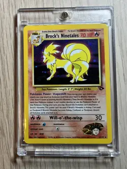 Brock's Ninetales 3/132 Pokemon TCG Gym Challenge Vintage Holo MP- - Image 1