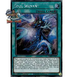 Yugioh! 1x Soul Servant RA03-EN271 Platinum Secret Rare 1st Ed NM - Image 1