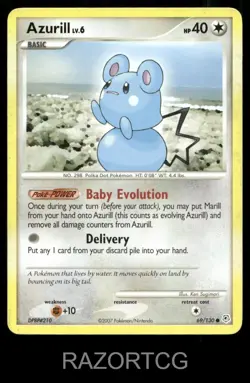 AZURILL 69/130 C DIAMOND & PEARL POKEMON LP/MP - Image 1