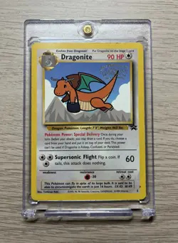 DRAGONITE Black Star Promo 5 1999 WB Pokemon The First Movie WOTC Vintage MP- - Image 1