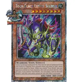 Yugioh! 1x Toon Black Luster Soldier RA03-EN272 Platinum Secret Rare 1st Ed NM - Image 1