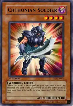 Chthonian Soldier EEN-EN010 R Elemental Energy Yu-Gi-Oh 1st Edition NM/M - Image 1