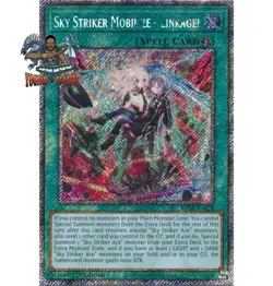 Yugioh! 1x Sky Striker Mobilize - Linkage! RA03-EN274 Platinum Secret Rare NM - Image 1