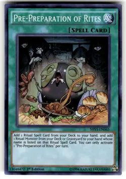 Yugioh Pre-Preparation of Rites SHVI-EN065 Super Rare 1st Ed NM - Image 1