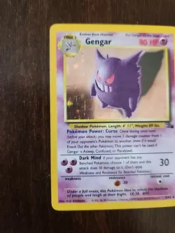 Pokemon Gengar TCG Holo Rare Unlimited Card 5/62 Fossil LP Condition - Image 2