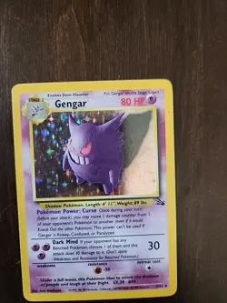 Pokemon Gengar TCG Holo Rare Unlimited Card 5/62 Fossil LP Condition - Image 4