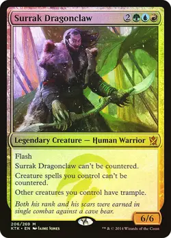 NM+ FOIL MTG Surrak Dragonclaw Khans of Takir #206 Magic Card - Image 1