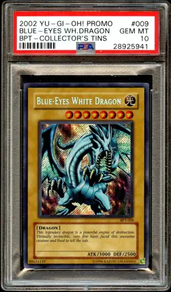 PSA 10 GEM MINT Blue-Eyes White Dragon BPT-009 Collector PROMO Yugioh Card 941 - Image 1