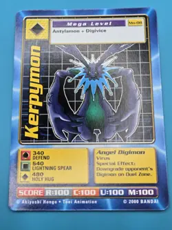 Digimon Digi Battle Kerpymon Evil Mo-08 Vintage Movie Promo Card NM - Image 1