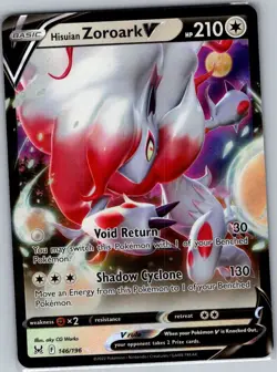 Hisuian Zoroark V 146/196 SWSH11: Lost Origin - Pokemon Card - NM - Image 1