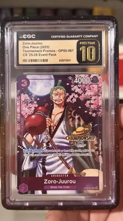 Zoro-Juurou (CS 25-26 Event Pack) OP05-067 One Piece Promotion Card CGC Pristine - Image 1