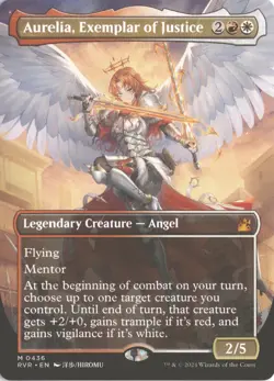 MTG Aurelia, Exemplar of Justice Non-Foil Anime Borderless (436) Ravnica Remast - Image 1