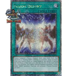 Yugioh! 1x Fusion Destiny RA03-EN270 Quarter Century Secret Rare 1st Ed NM - Image 1