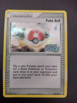 Pokemon Card - Poke Ball EX Crystal Guardians 82/100 Reverse HOLO Stamped Exc-NM - Image 1