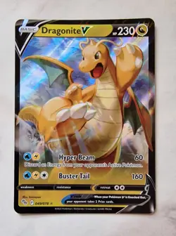 Dragonite V - 049/078 - Pokemon GO TCG - Holo Rare Half Art - Pack to Sleeve - Image 2