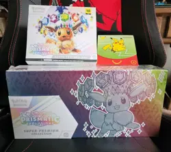 Pokemon Scarlet & Violet Prismatic Evolutions Super Premium Collection Box & ETB - Image 1