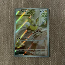 Pokemon TCG Yamper 099/094 Full Art Holo Illustration Rare 70 HP Phantasmal Fla… - Image 1