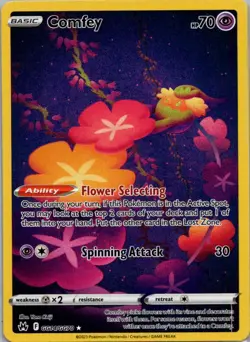 Pokemon TCG Comfey GG14/159 Crown Zenith Holo NM - Image 1