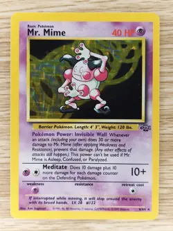 Pokemon 1999 Mr. Mime Jungle Holo Rare 6/64 LP/MP - Image 1