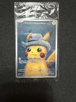 Pokemon Pikachu Whit Grey Felt Hat x Van Gogh Sealed - Image 1