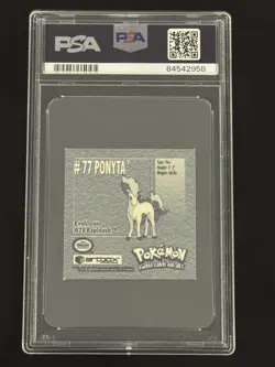 Pokemon Ponyta PSA 8 Stickers Series 1 1999 - Image 2