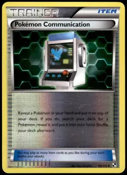Pokemon Communication 99/114 Black & White Reverse Holo Uncommon LP Pokemon 2011 - Image 1