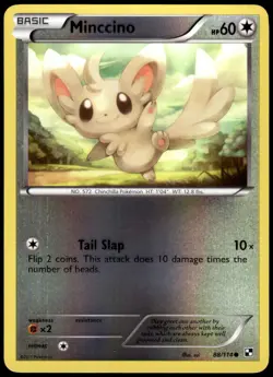 Minccino 88/114 Black & White Reverse Holo Common LP Pokemon 2011 - Image 1