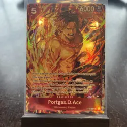 One Piece- Portgas D. Ace Illustration Box Promo Card Foil ST15-005 🔥🔥🔥 - Image 1