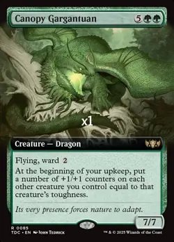 MTG Borderless Commander: Tarkir: Dragonstorm TDC Canopy Gargantuan MINT - Image 1