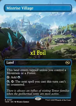 MTG Foil Borderless Tarkir: Dragonstorm TDM Mistrise Village MINT - Image 1
