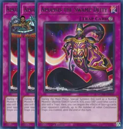 Yugioh! 3x Apophis the Swamp Deity MZTM-EN110 Rare 1st Ed NM - Image 1