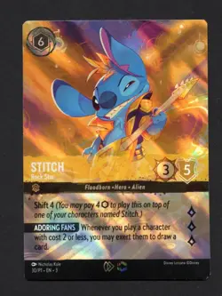 Stitch Rock Star Lorcana Enchanted Set Store Championship 30/P1 NM - Image 1