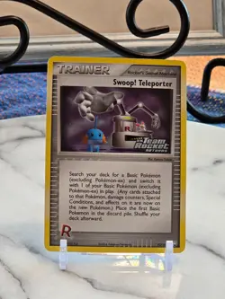 Pokemon TCG Swoop! Teleporter 92/109 Team Rocket Returns Reverse Holo LP - Image 1