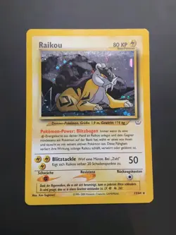 LP GERMAN Pokemon TCG Raikou 13/64 Neo Revelation Vintage WOTC Holo Rare - Image 1