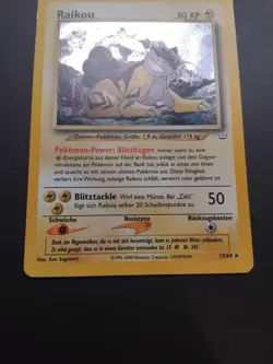 LP GERMAN Pokemon TCG Raikou 13/64 Neo Revelation Vintage WOTC Holo Rare - Image 4