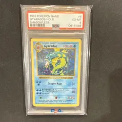 Pokemon TCG 1999 Base Set Shadowless Gyarados Holo 6/102 PSA 6 English - Image 1