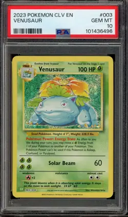 2023 POKEMON CLASSIC COLLECTION EN #003/034 VENUSAUR PSA 10 WOW! - Image 1